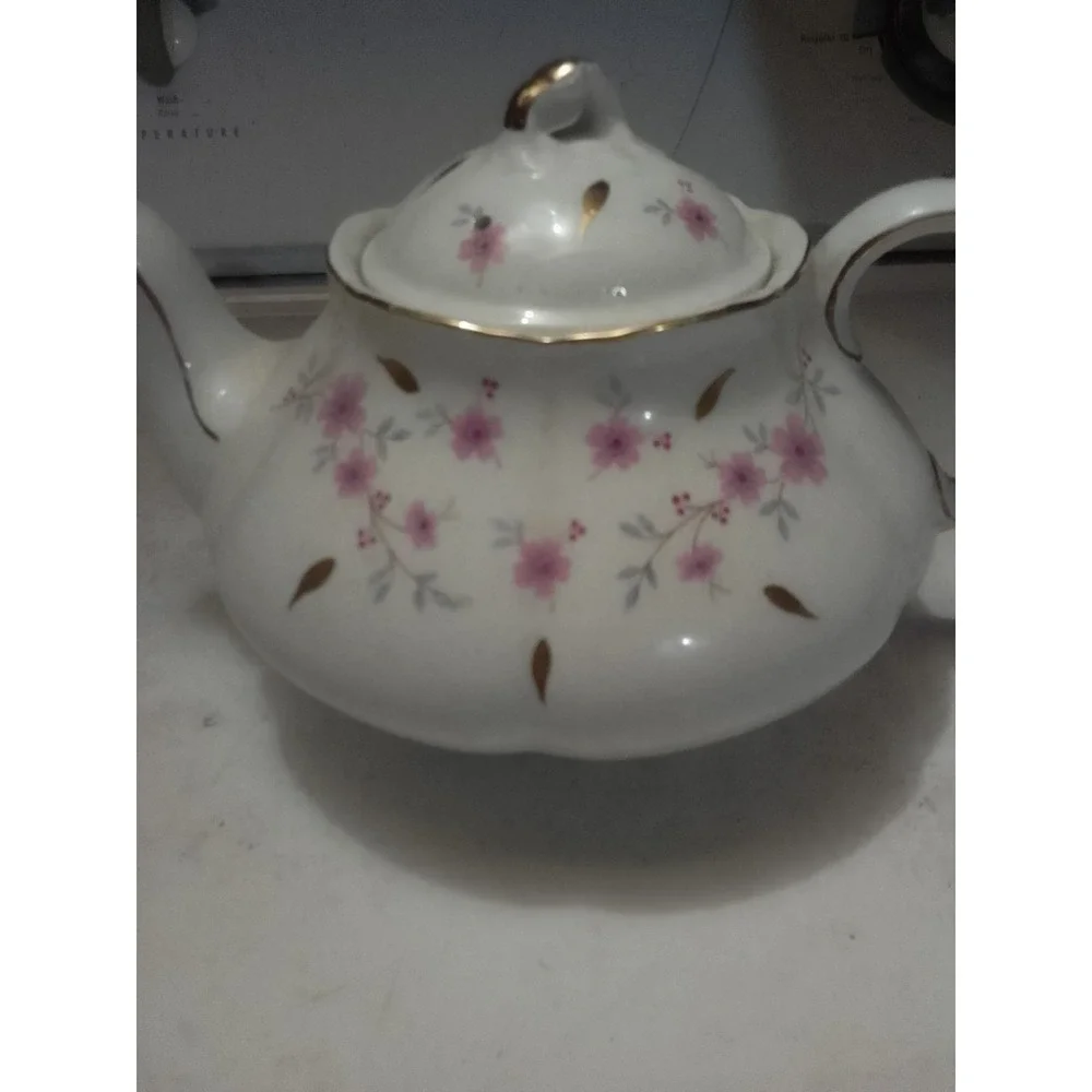 Vintage Mid Century Ellgreavia‎ 681 England Pink Flower T Pot